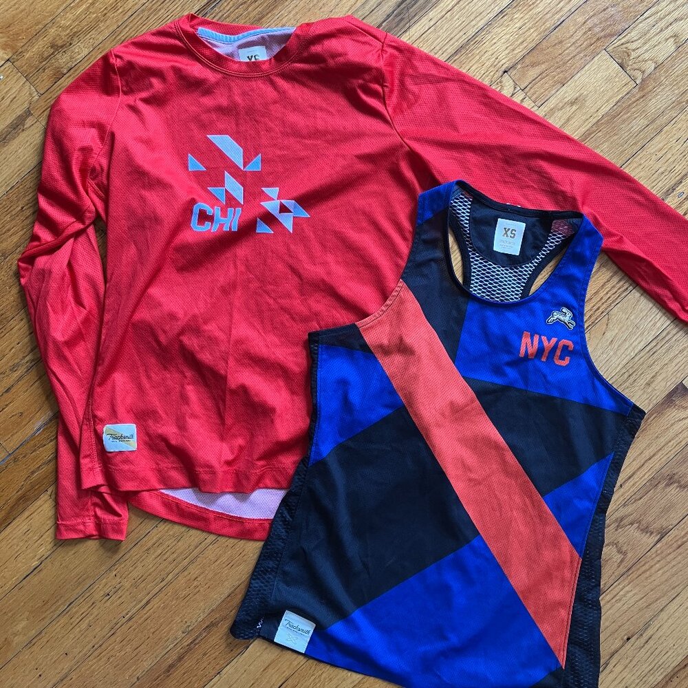 NWOT Tracksmith bundle - XS Chicacgo long sleeve + XS NYC tank top